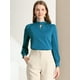 thumbnail image 2 of Dde San Patricio profesional Blusas de gade manlarcon cuello alto elegante pamujer  Azul eléctrico S, 2 of 6