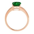 thumbnail image 4 of 2.5 ct Asscher Cut Simulated Emerald Solitaire 14K Rose Gold Womens Engagement Ring, 4 of 5