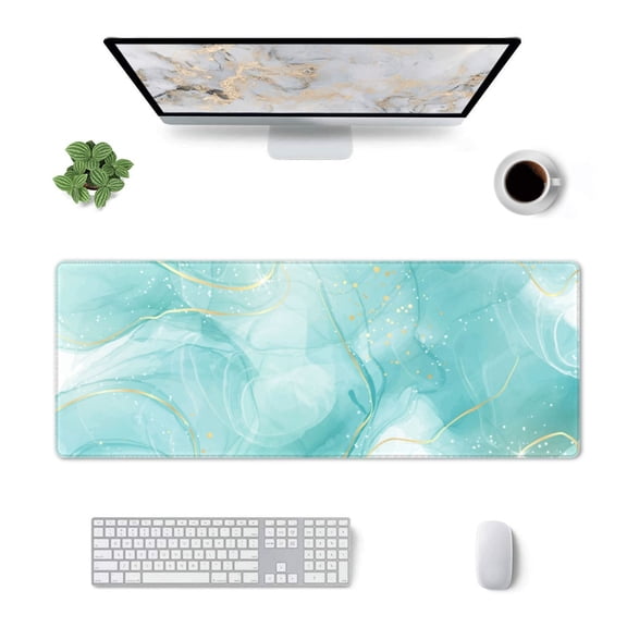 Xecao Blue Marble for Mouse Pad - Waterproof Extended Contour Mouse Mat, Large Gaming Mousepad Laptop Keyboard Mat with Non-Slip Rubber Base