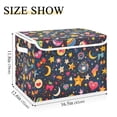 thumbnail image 5 of Yayeee Collapsible Cube Storage Bin with Lid Fabric Closet Decorative Basket with Handles, Small Space Pattern, 5 of 7