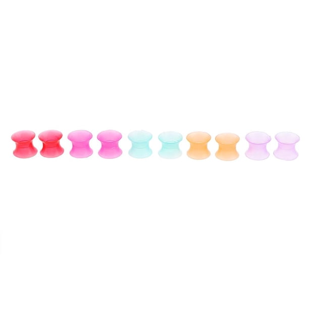 10 tapones para los oídos de silicona acrílica para túneles de oído. 8mm