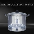 thumbnail image 4 of ARC USA Aluminum Tamale Steamer Pot Stock Pot with Steamer Rack & Steamer Tube Bakelite Handle Silver 20 Quart, 4 of 6