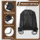 thumbnail image 3 of Mochila con cordón, 2 piezas de mochila de poliéster para gimnasio, bolsas para deportes (Negro/Blanco, 34 cm x 43 cm), 3 of 7