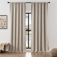 thumbnail image 1 of Joydeco Cortinas filtrantes de luz de 72 pulgadas de largo para dormitorio, cortinas de lino sintético de 72 pulgadas de largo, juego de 2 paneles para sala de estar, cortinas semitransparentes de 72, 1 of 7