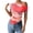 Watercolour Pink, variant on Womens Summer Off The Shoulder Tops Spring Short Sleeve Mesh Tie Dye Shirt Ruched Asymmetrical Y2k Clothes