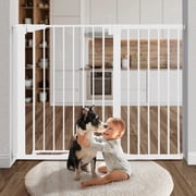 Baby Safety Gate, Caveen 36" Tall, 29.5-48.8" for Stairs and Doorway,Pressure Mount Baby Gate for Ages 6 to 36 Months, White
