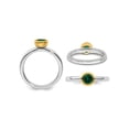 thumbnail image 2 of Gem & Harmony 1/2 Carat (Ctw) Lab-Created Emerald Ring in Sterling Silver for Women, 2 of 5