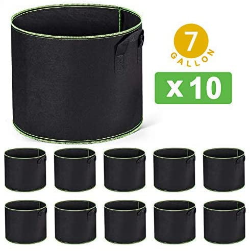 Delxo 20-Pack 5 Gallon Grow Bags Heavy Duty Aeration Fabric Pots Thickened Nonwoven Fabric Pots Plant Grow Bags with Handles 