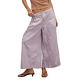 thumbnail image 2 of Endives Women's Baggy Jeans Flare Wide Leg Pants Denim Elastic Waist Button Pleated Culotte Jeans Casual Pants, 2 of 8