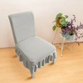 thumbnail image 5 of Luxcidy Dining Chair Covers Stretch Parsons Chair Slipcover with Skirt Chair Covers, Stretch Kitchen Chair Covers, Detachable Washable Chair Cover, for Dining Room, Hotel, Ceremony, 5 of 7