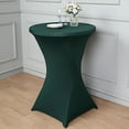 thumbnail image 6 of Balsa Circle 36" Cocktail Spandex Fitted Stretchable Elastic Tablecloth Hunter Green, 6 of 8