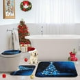 thumbnail image 7 of Merry Christmas Tree Ball Star Bathroom Rug Set of 3 Blue Winter Pine 3 Pieces Bath Mats Set No Silp Washable Cover Floor Rug Decorations for Kitchen Bathroom Bedroom, 7 of 7