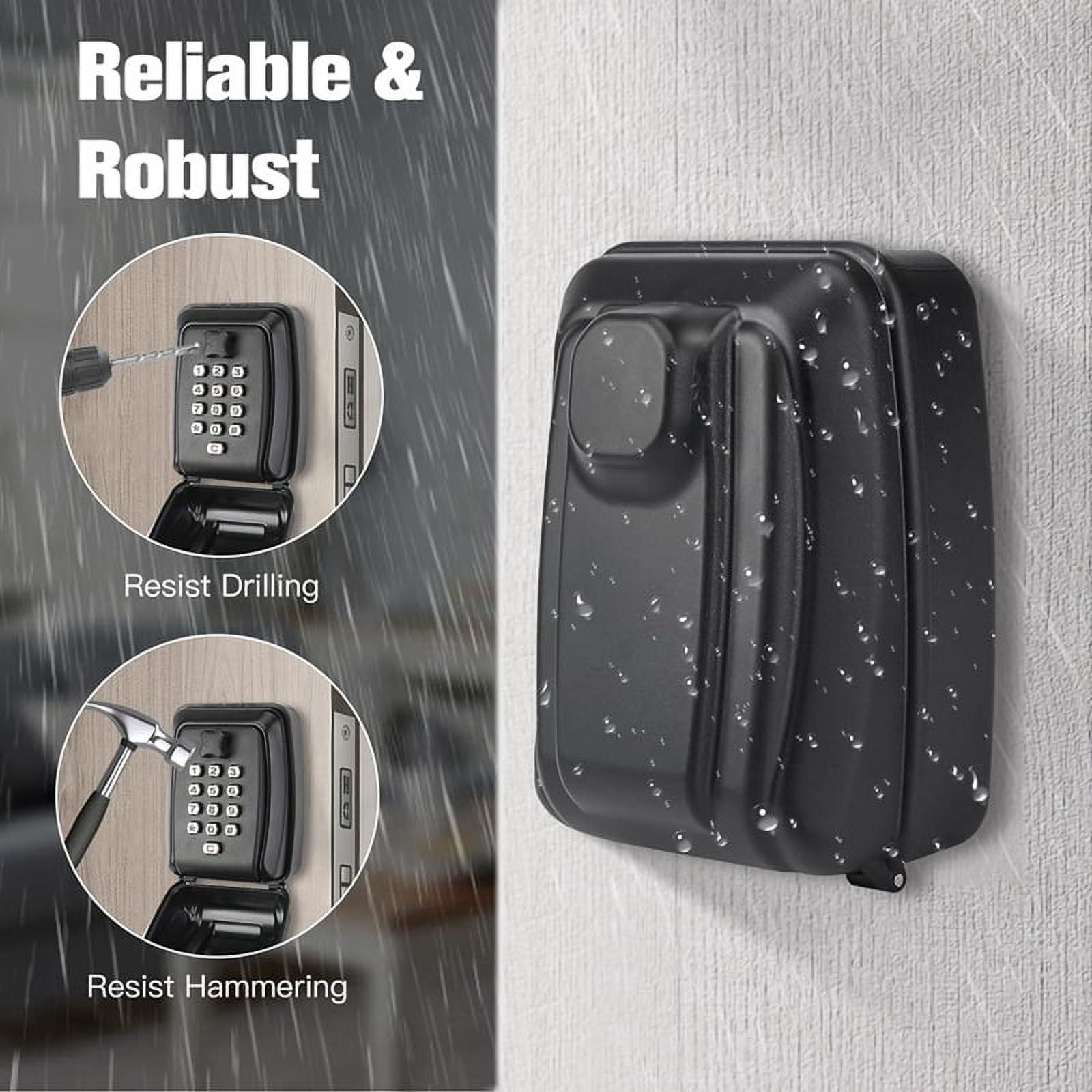 Key Lock Box for Outdoor Use, 12-Position Combination Key Storage Box