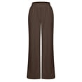 thumbnail image 5 of Penkiiy Oversized Cargo Sweatpants for Women Crossover Waisted Wide Leg Lounge Pants with Pockets Casual Comfy Athletic Pants S Brown, 5 of 7