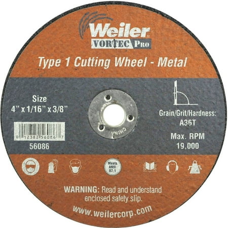 

Weiler Brush Weiler Vortec Type 1 Abrasive Cut-Off Wheel