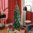 thumbnail image 2 of HOMCOM Artificial Pencil Christmas Tree with Pine Needles and Pine Cones, 2 of 10