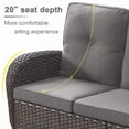 thumbnail image 5 of Outdoor Sectional Furniture Sets,7PCS Patio Wicker Swivel Rocking Sets with 43" Fire Pit Table,Outdoor Rattan Conversation Set with Ottomans and Side Table,Gray Cushions, 5 of 13