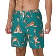 thumbnail image 2 of Gaeub Giraffes Doing Various Yoga Mens Swim Trunks Stretch Beach Shorts Quick Dry for Men Swim Shorts Swimwear with Pockets- 3X-Large, 2 of 9