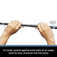 thumbnail image 6 of Kenney Fast Fit No Tools Tate Decorative Steel Tension Curtain Rod, 28-48" Adjustable Length, 5/8" Dia., Black, 6 of 7