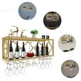 thumbnail image 5 of Wine Rack Bar Unit Floating Shelves Wall-Mounted Inverted Wine Bottle Holder Hanging, 5 of 12