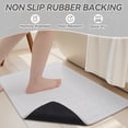 thumbnail image 6 of SIXHOME Bathroom Rugs Non Slip Bath Mat Chenille Soft Absorbent Quick Dry Bath Rugs for Bathroom Floor with Rubber Backing Machine Washable Bathmat Boho Bathroom Decor 17"x24" White, 6 of 8