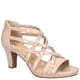 thumbnail image 1 of Sandalia Easy Street Bee para mujer, tacón, 5 cm, color nude charol, talla 37EU, 1 of 6