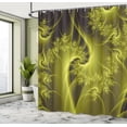 thumbnail image 4 of Ambesonne Abstract Shower Curtain, Swirling Floral Lines Art, 69"Wx75"L, Avocado Green, 4 of 4