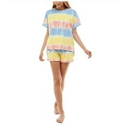 Roudelain Soft Terry Cloth T-Shirt Shorts Set White XL