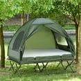 thumbnail image 2 of 2 Person Foldable Camping Cot with Tent, Bedspread and Thick Air Mattress, 4-In-1 Elevated Camping Bed Tent for Outdoor Hiking, Picnic, Travel, 2 of 7