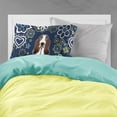 thumbnail image 2 of Carolines Treasures BB5094PILLOWCASE Blue Flowers Basset Hound Fabric Standard Pillowcase Standard multicolor, 2 of 2