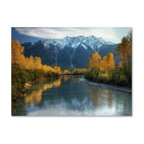 Trademark Fine Art "Autumn River" Canvas Art by Pierre Leclerc