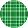 thumbnail image 1 of Ahgly Company Machine Washable Indoor Round Transitional Neon Green Area Rugs, 3' Round, 1 of 7