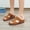 Brown, variant on WIZUTIZ Shower Sandals Women Retro Comfortable Lightweight Womens Slides Summer BOHO Jeweled Shiny Slides Wedge Sandals Platform Heels Slippers Knitted BOHO Beach Shower Shoes Indoor Slide Sandals