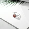 thumbnail image 4 of Gem Stone King 2.10 Ct Emerald Cut Red Tiger Eye Red Created Ruby 925 Sterling Silver Ring, 4 of 5