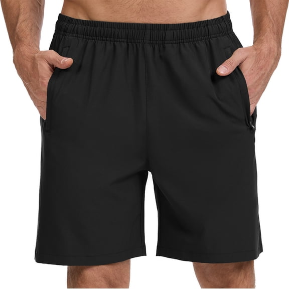 BASSDASH Men's 7" Inseam Hiking Fishing Shorts UPF 50 with 3 Zipper Pockets Lightweight Water Resistant Quick Dry Outdoor FP12M
