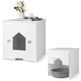 thumbnail image 3 of Pefilos 20" Cat Litter Box Enclosure with Flip Magnetic Half Door, Hidden Cat House Enclosed, White, 3 of 7