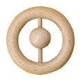 thumbnail image 3 of Wooden Baby Rattle Toy, Easy‑Grasp Ergonomic Handle, BPA‑Free Safe Natural Timber, Infant Sensory Teething Toy, Early Educational Hand Shaking Developmental Toy, for Newborn Boy Girl Gift, 3 of 7