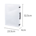 thumbnail image 3 of Transparent Portable File Case Double-buckle with Handle Box Containers Storage Clear Organizers A4 Thick Black, 3 of 9