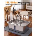 thumbnail image 2 of Fuente de Agua para Perros DeftPet 18L Acero Inoxidable Silenciosa, 2 of 9