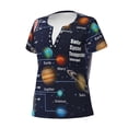 thumbnail image 2 of Naloa Solar System Print T-Shirts Short Sleeve V Neck Tees for Women Fashion Tops Trendy Lightweight Soft Casual Summer Outfits Clothes, 2 of 5
