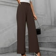 thumbnail image 5 of Hyknon Pants for Women 2025 Casual High Waisted Solid Color Wide Leg Pants Temperament Loose Fitting Soft Comfortable Business Pants, 5 of 5