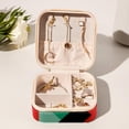 thumbnail image 6 of Palestine Travel Portable Jewelry Stand and Organizer Box - Square Storage Box for Rings, Earrings, Necklaces, Bracelets, and More - Suitable for Girls and Women - Jewelry Boxes for Travel, 6 of 6