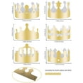 thumbnail image 2 of 30 Pieces Golden King Crowns (6 Style), MSDADA Gold Foil Paper, Party Crown Hat Cap for Birthday,Celebration Baby Shower,Photo Props,New Year and Wedding Anniversary, 2 of 7