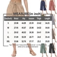 thumbnail image 3 of Womens Capris with Pockets Loose Fit Casual Capri Pants Dressy Lightweight Ladies Baggy Cargo Pants for Hiking Khaki, S, 3 of 3
