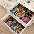 thumbnail image 2 of Tiger Head Peel and Stick Wallpaper￼ Animal Print Wallpapers Blue Tropical Wall Paper Removable Colorful Renter Friendly Wall Decor for Bedroom Closet Cabinet 17.5 x 78.5In, 2 of 12
