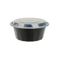 thumbnail image 5 of Restaurantware-Asporto 32 Ounce To Go Boxes, 50 Microwavable Take Out Food Containers - Clear Plastic Lids Included, Do Not Contain BPA, Black Plastic Catering Food Containers, Disposable, Round, 5 of 11