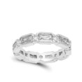 thumbnail image 4 of CHOOSE YOUR COLOR White CZ Eternity Stackable Bridal Ring .925 Sterling Silver Band Female Size 6, 4 of 4