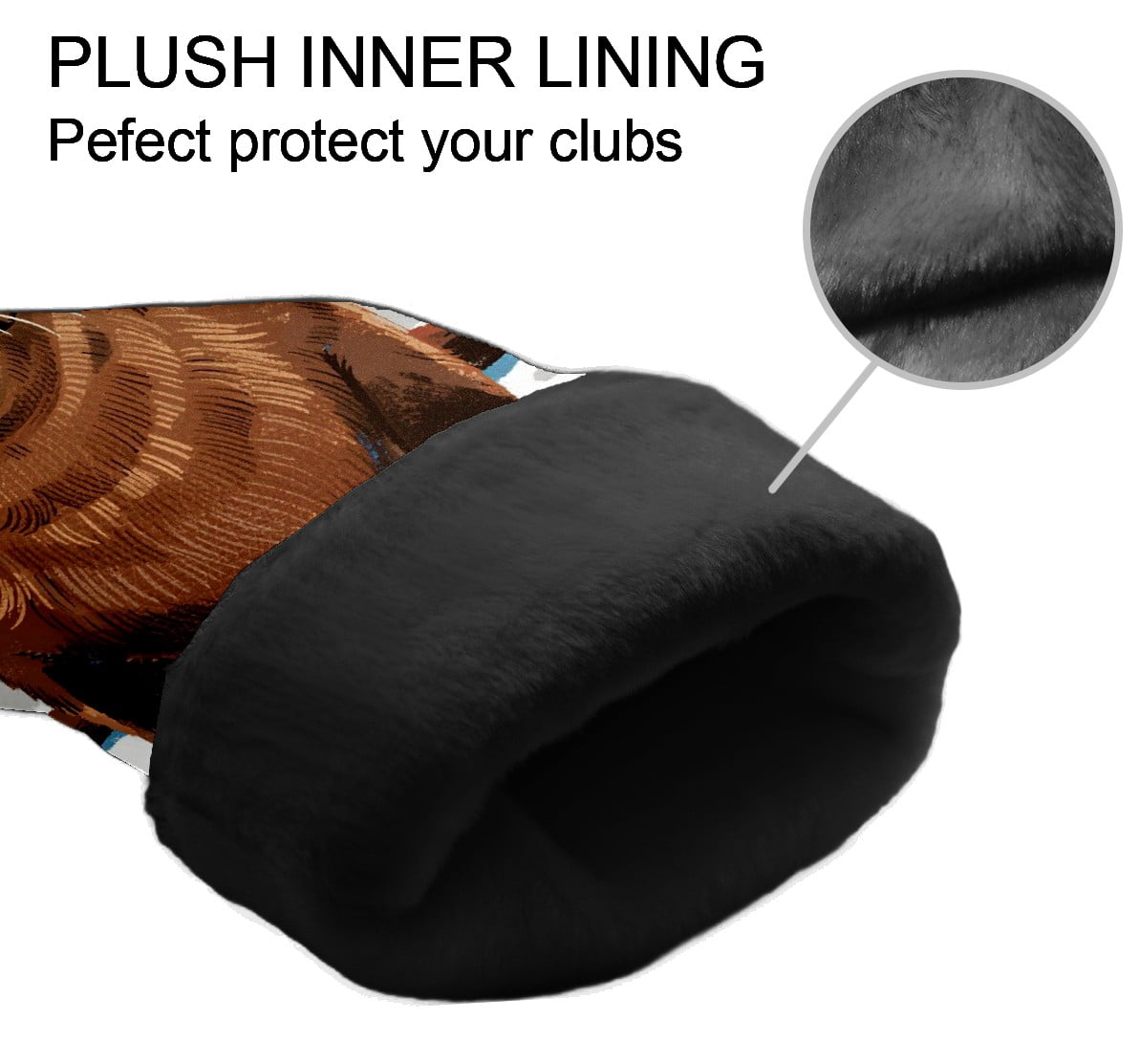 Golf Club Head Cover Waterproof Leather Golf Accessories HeadCovers Set Driver Headcover for Women Men Sea Lion