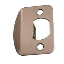 Design House Universal Full Lip Round Corner Strike Plate, Satin Nickel