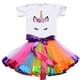 thumbnail image 2 of Baby Girl Birthday 2 / pcs Conjuntos de ropa Niños Unicornio Camiseta + falda tutú 2-6 años Niños Ropa casual Niñas Ropa de verano C166, 2 of 3